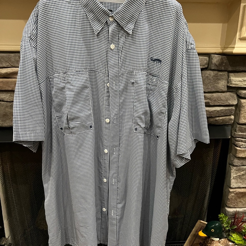 Men's Natural Gear Blue and White Checkered Shirt